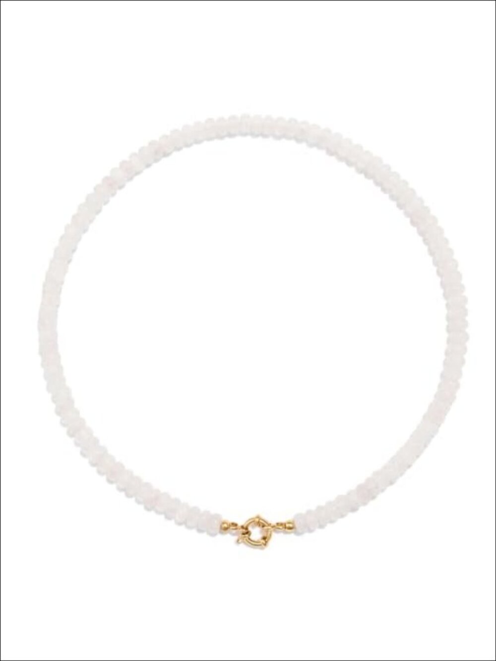 Handmade Natural Gemstone Beaded Choker Necklace Stainless Steel Clasp Boho